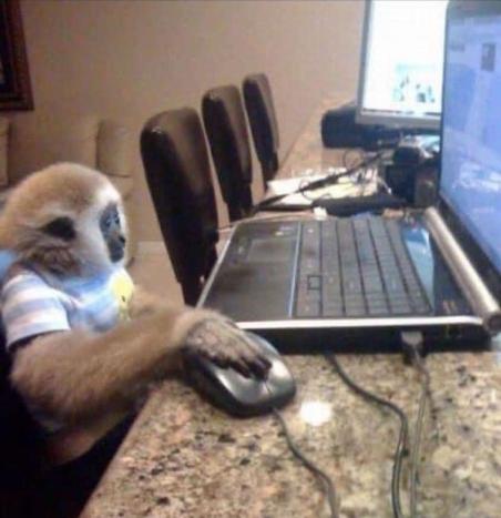 Me at a computer